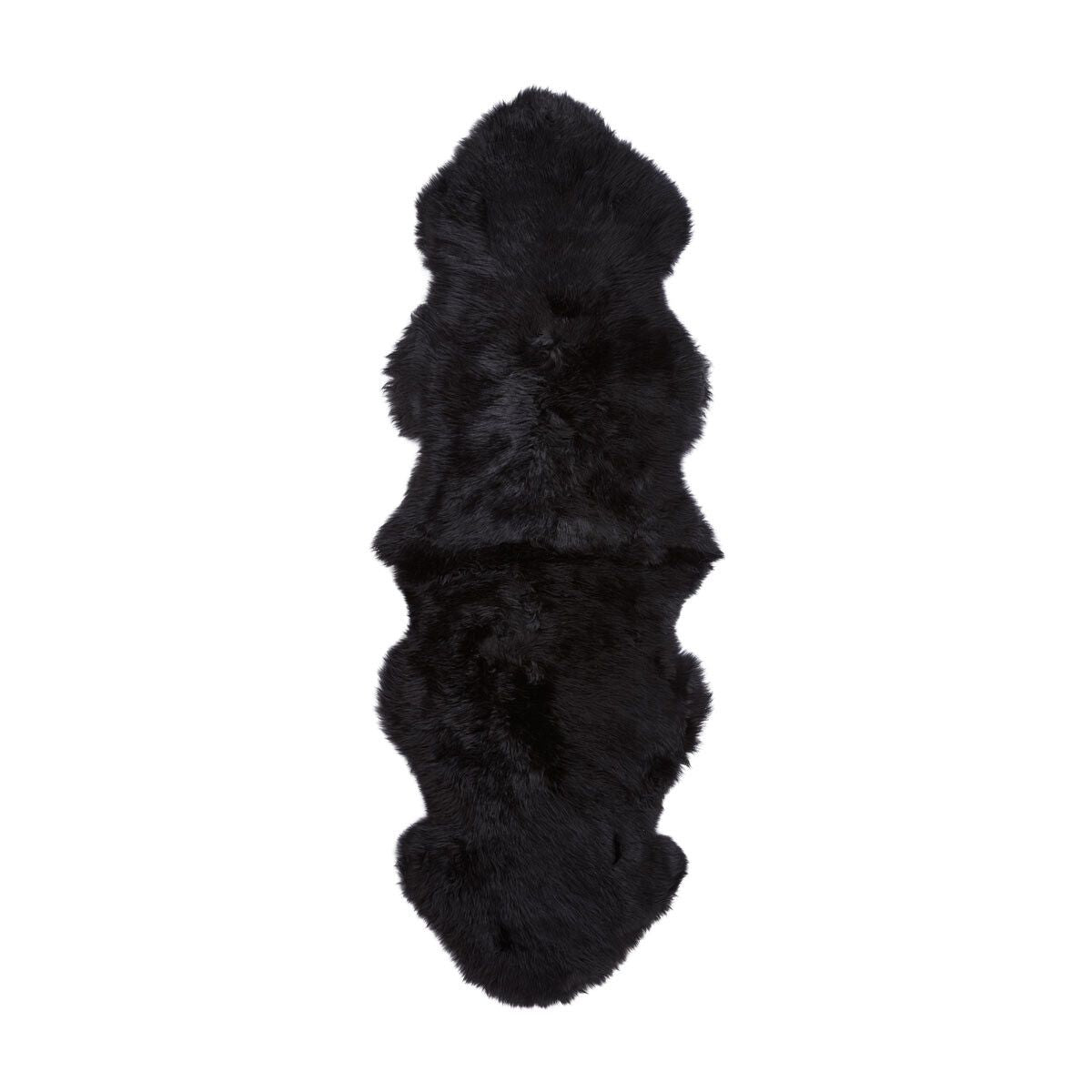 Saueskinn | Langhåret | New Zealand | 180x60 cm Svart
