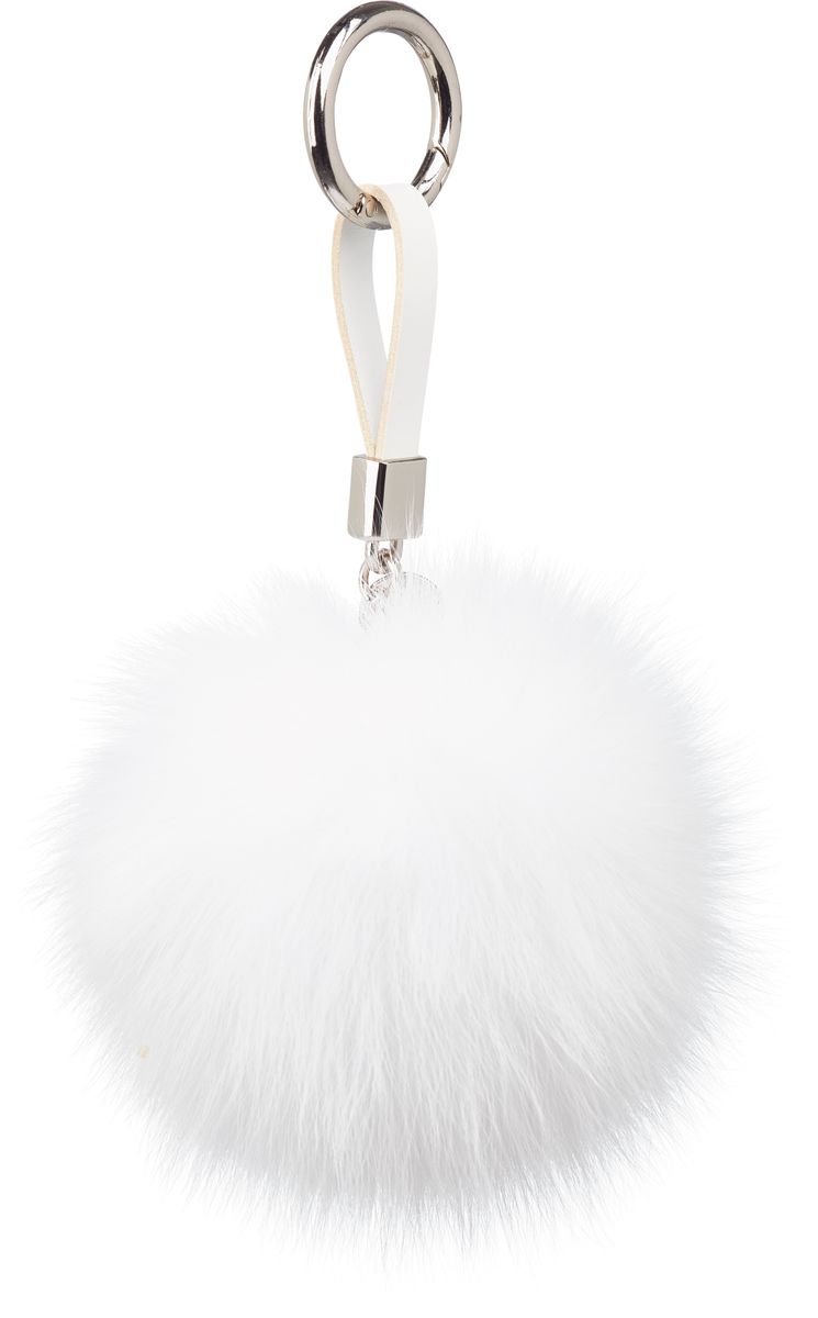 Pom Pom nøkkelring Hvit