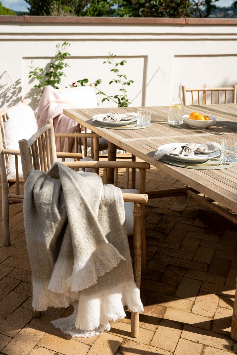 Kaste av mohairull Lys Beige