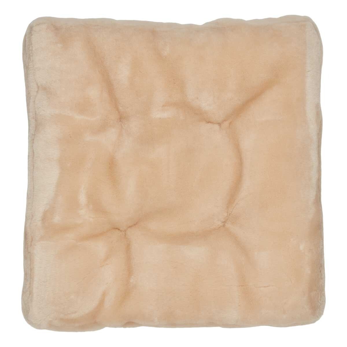 Setepute m/fyll | Mokkasin | New Zealand | 45x45 cm Naturlig