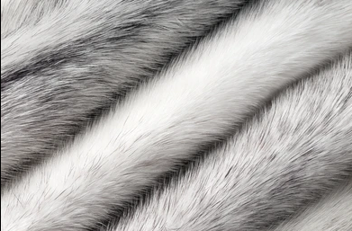 Mink halstørkle Hvit / Svart Mix