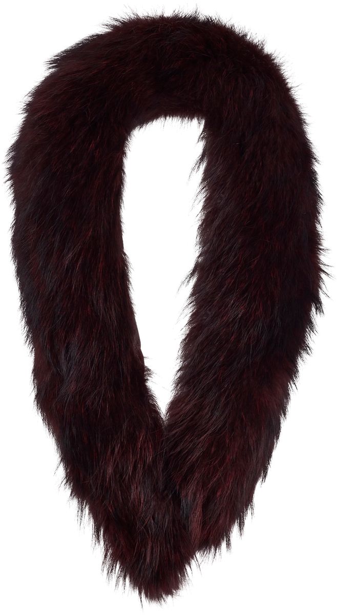 Klara Deluxe pelskrage Bordeaux