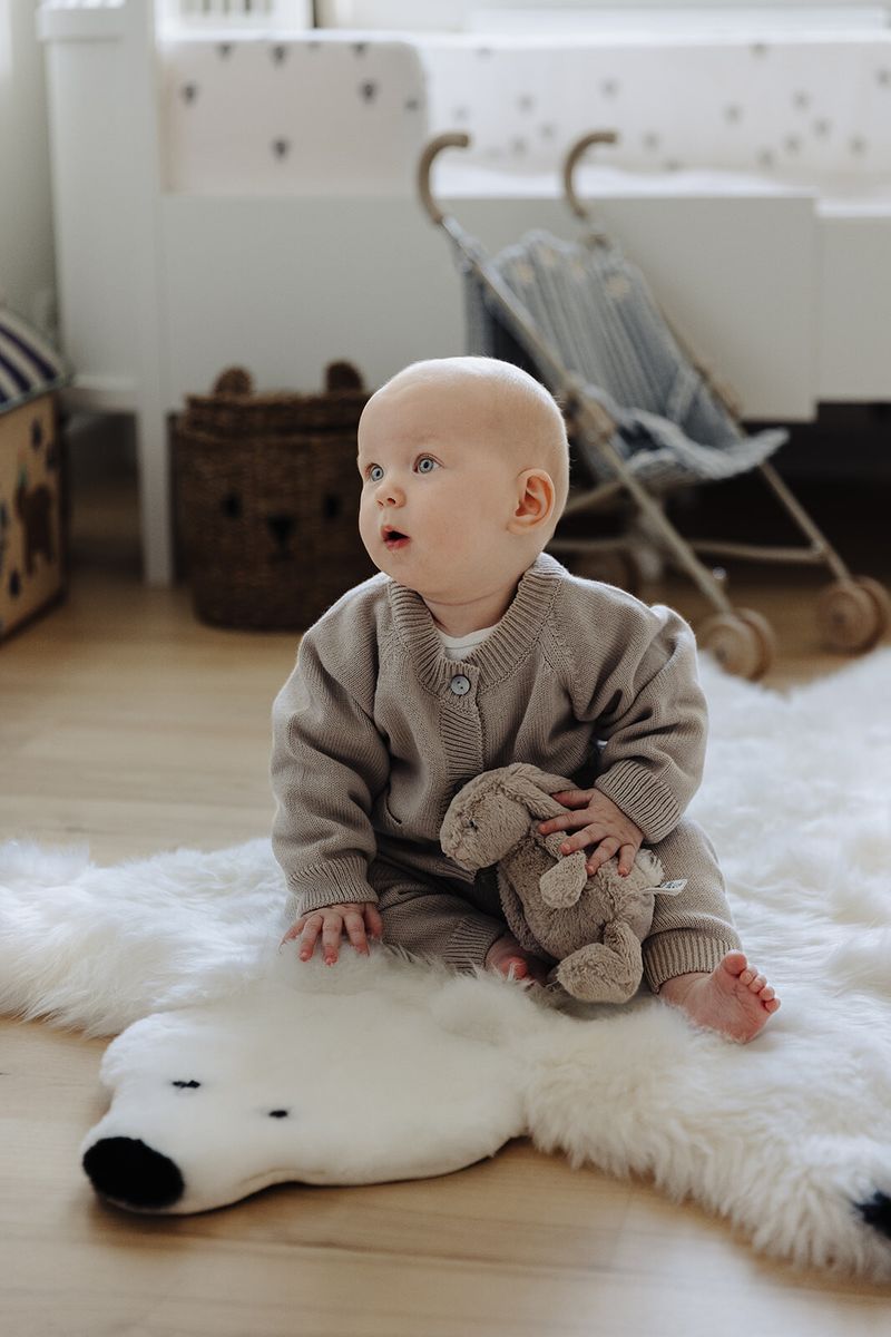 Baby Bear-teppe Svart/Hvit