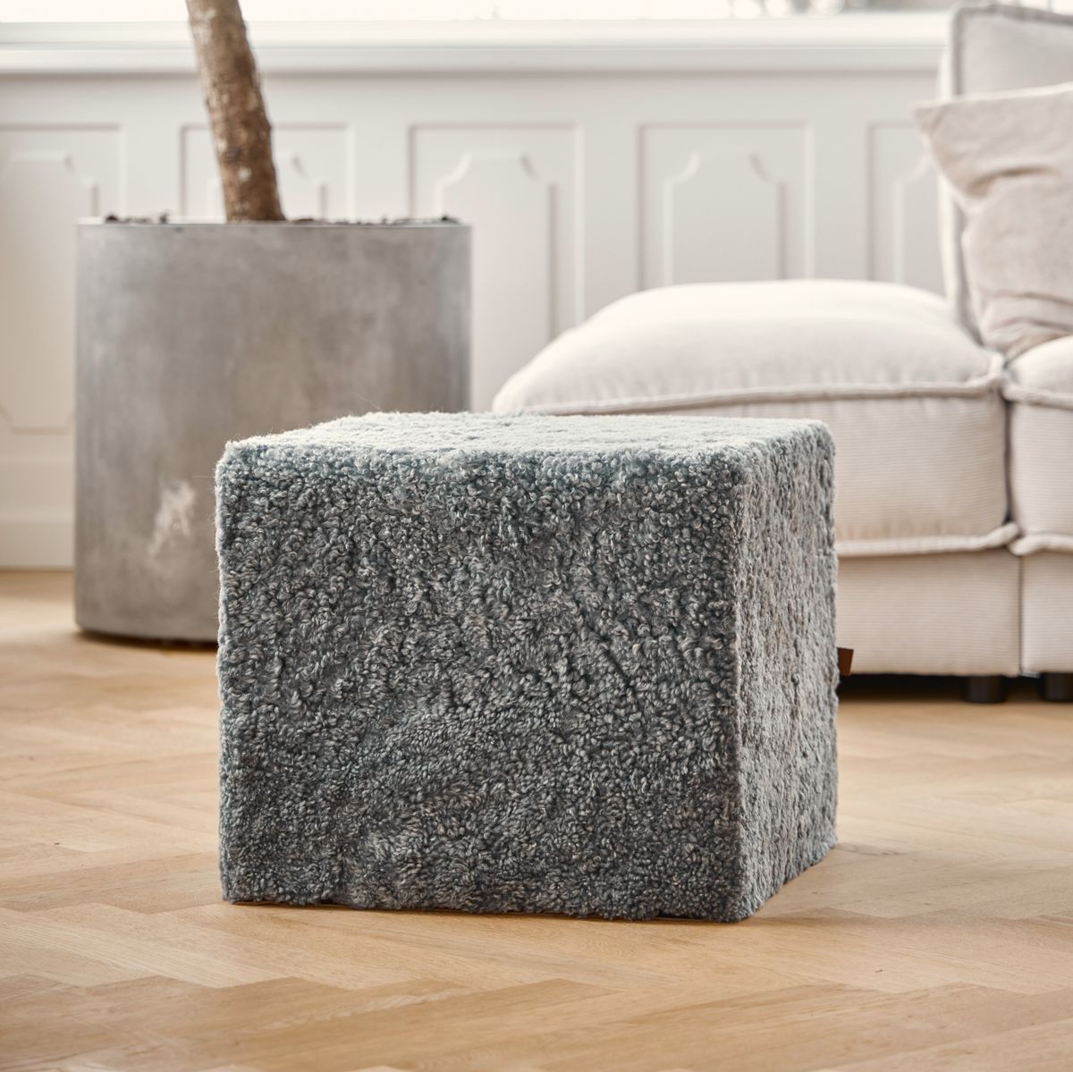 Saueskinnspuff | Korthåret | New Zealand Koksgrå