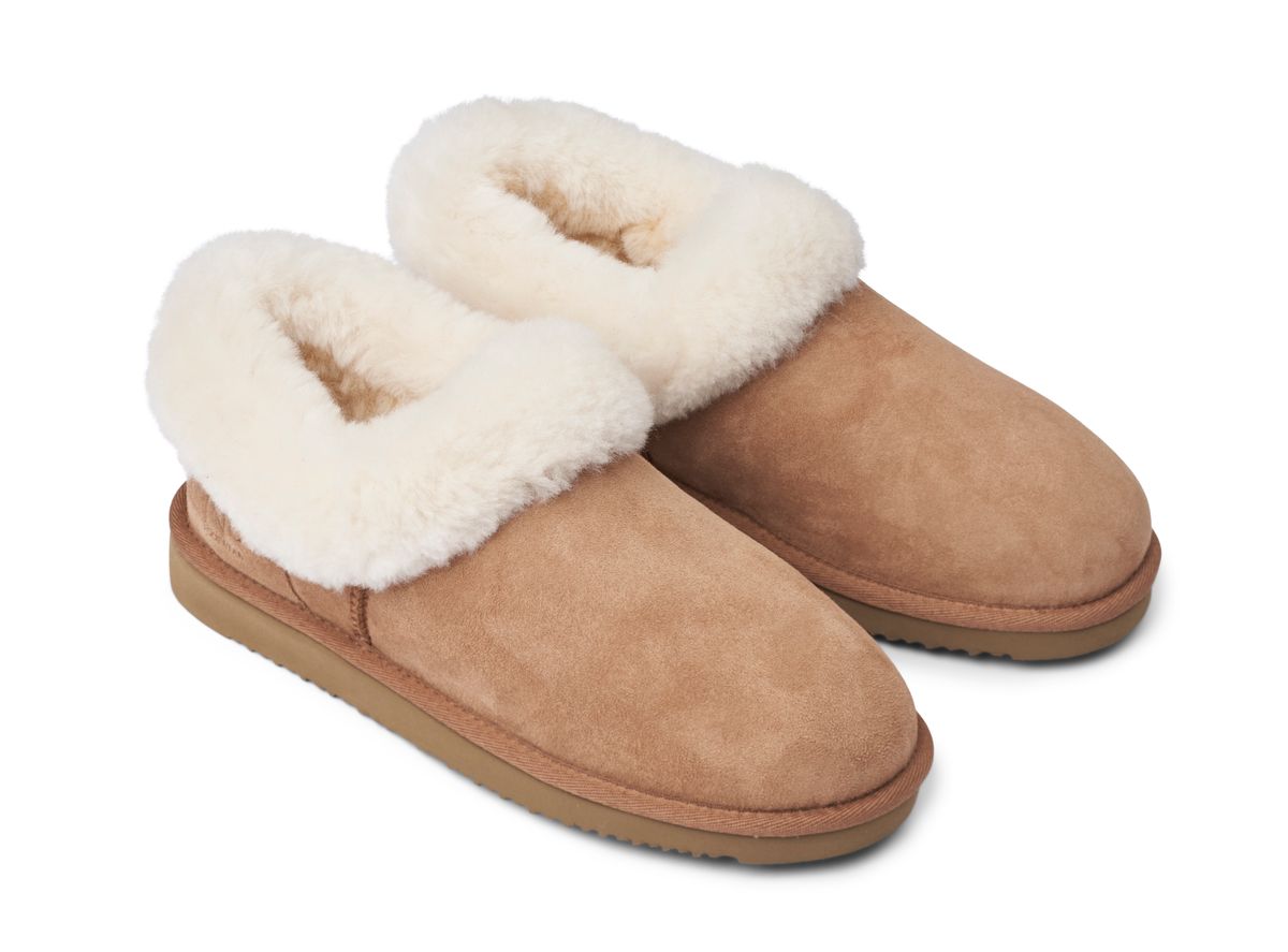 Hard sole slipper Kastanje