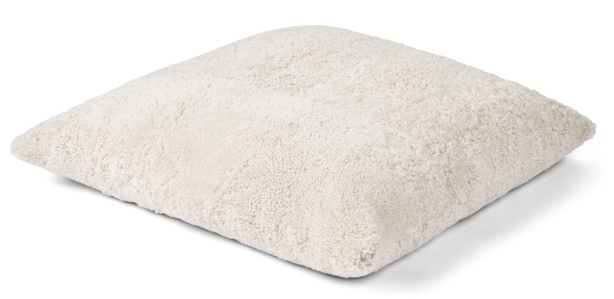 Maxi Float pute | Korthåret | New Zealand | Dobbeltsidig | 90x90 cm Pearl