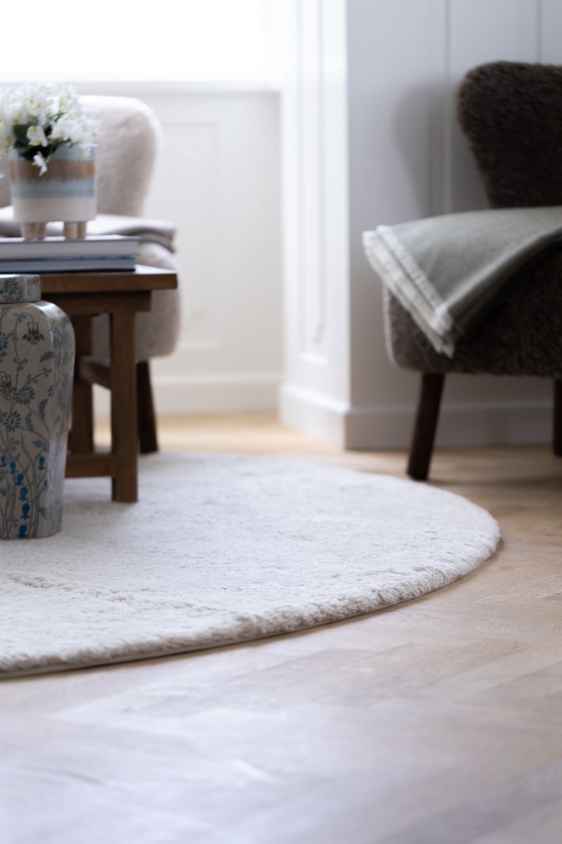 Gulvteppe | Korthåret | New Zealand | Ø140 cm Beige