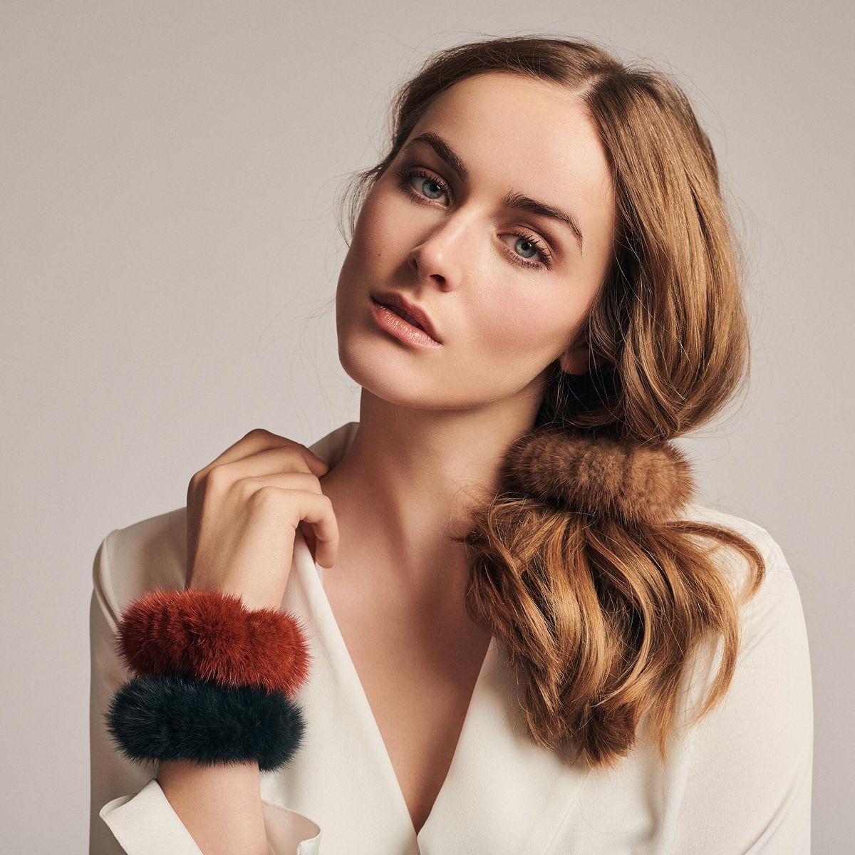 Mink hårelastikk Aqua