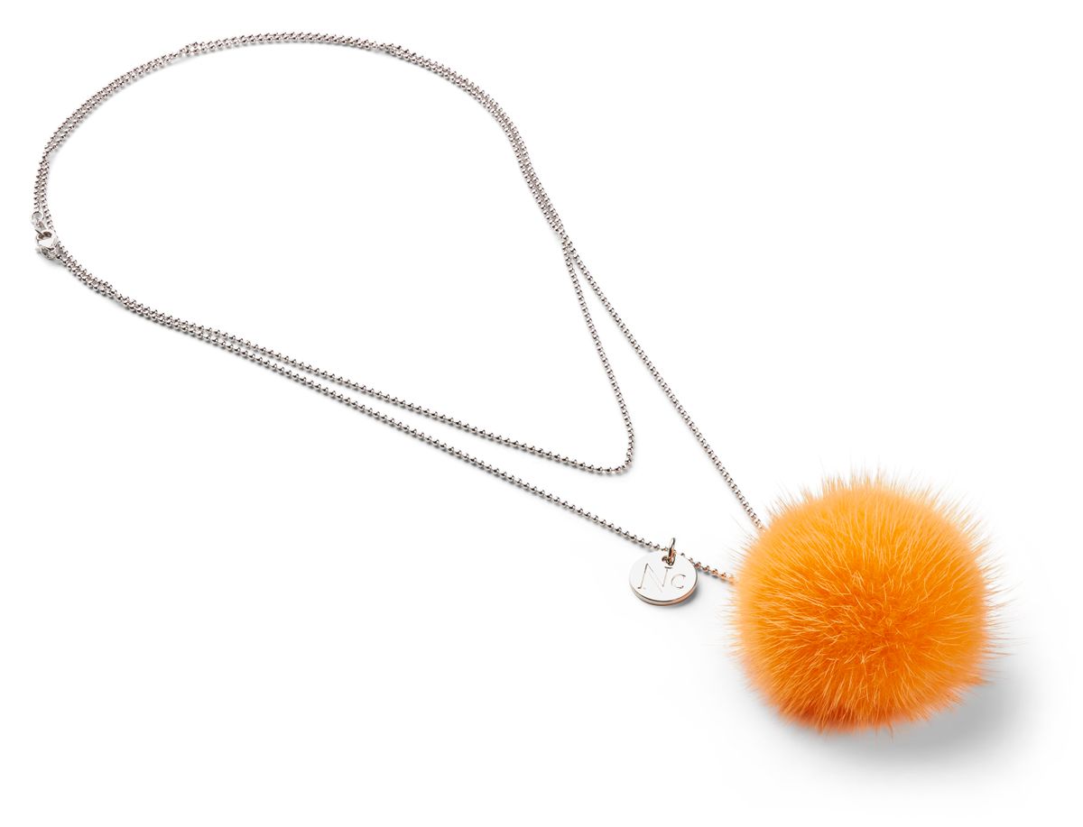 Halskjede Pom Pom Oransje