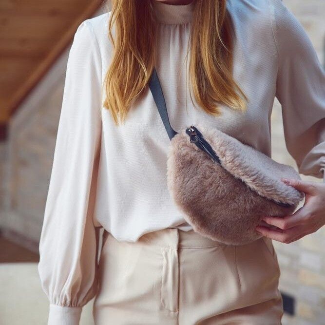 Saki belteveske Lyserød