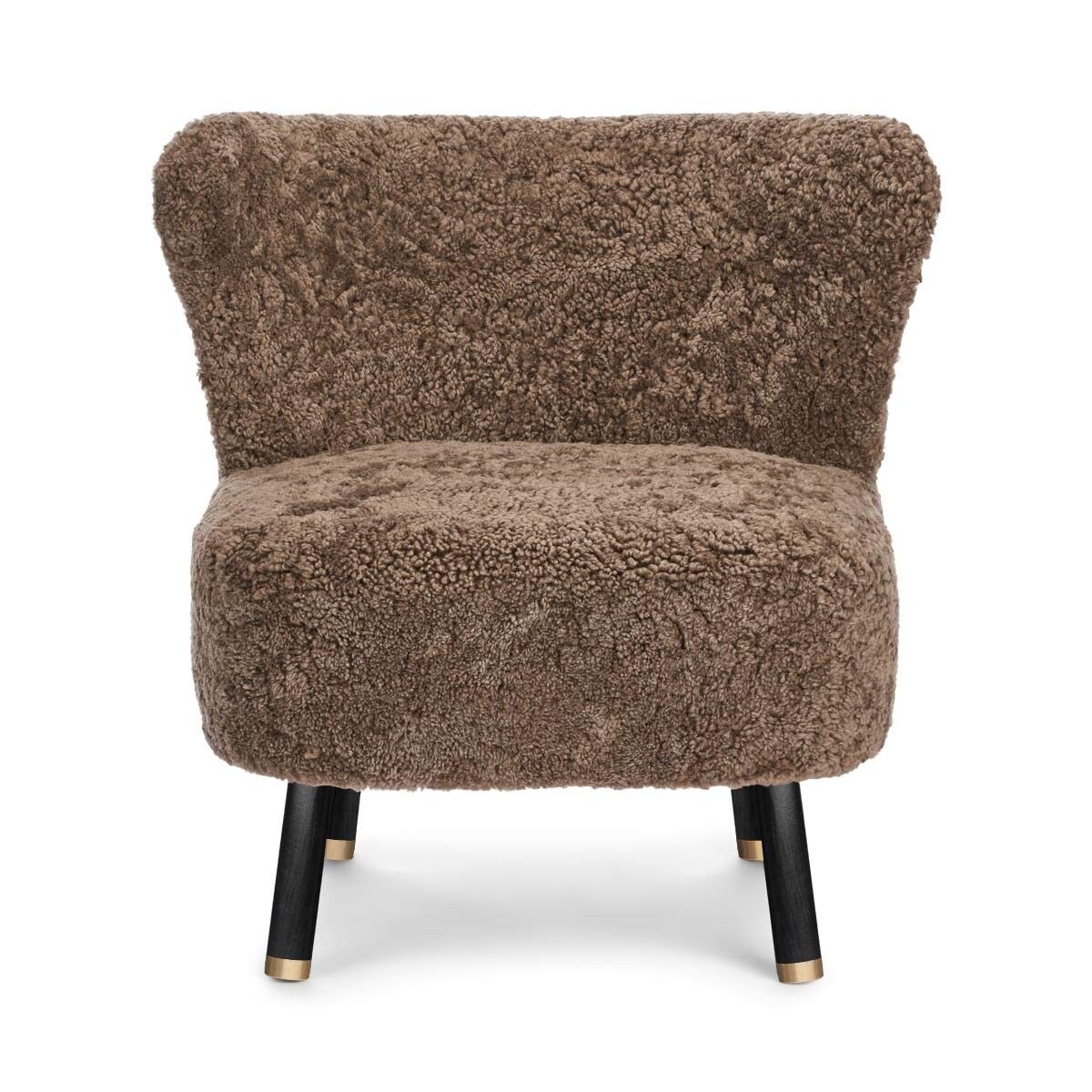Emil Lounge Chair | Korthåret Lysebrun