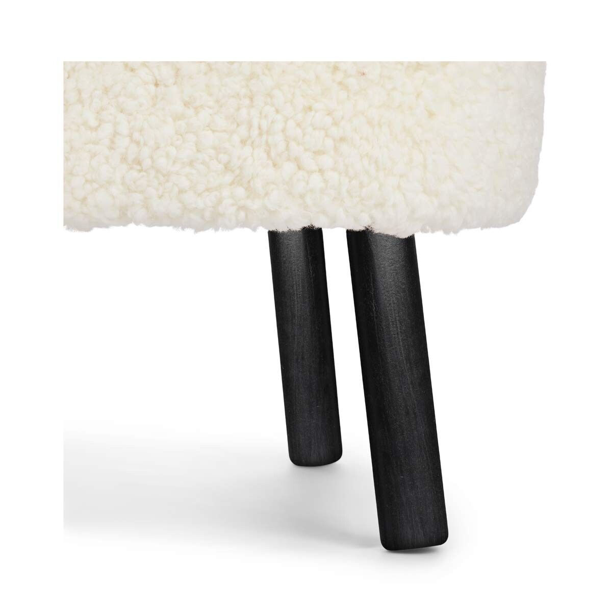 Emily Lounge Chair | Korthåret Hvit