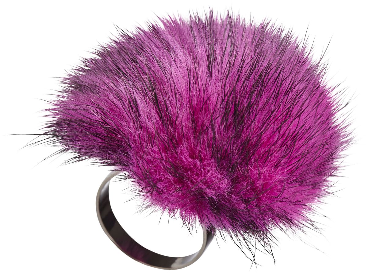 Pom Pom-ring Lys rosa