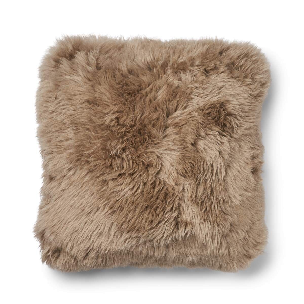 Pute i saueskinn av lang ull Beige/Taupe