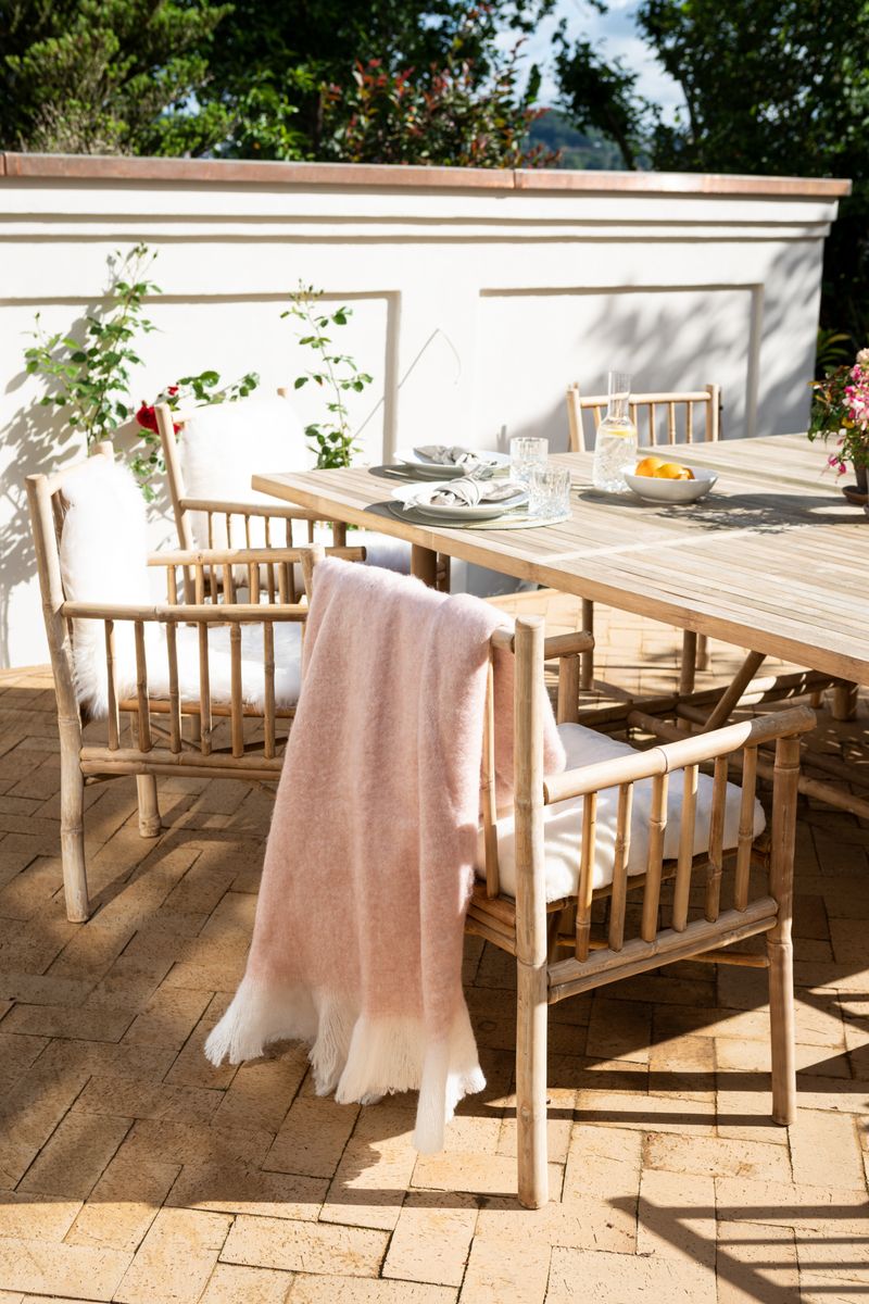 Kaste av mohairull Lys rosa