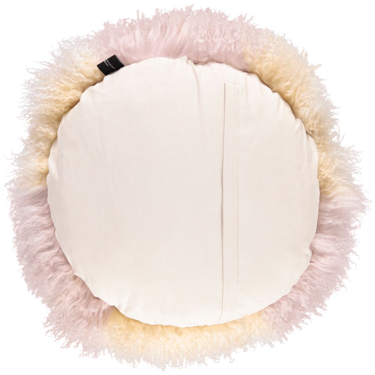 Saueskinnpute | Krøllet | Tibet | Ø45 cm, Ø62 cm & Ø38 cm Gylden Hvit / Dove
