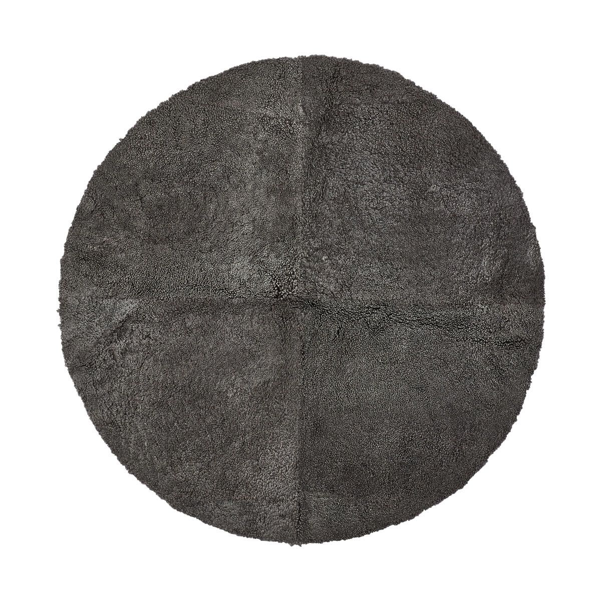Designgulvteppe | Korthåret | New Zealand | Ø180 cm Grå
