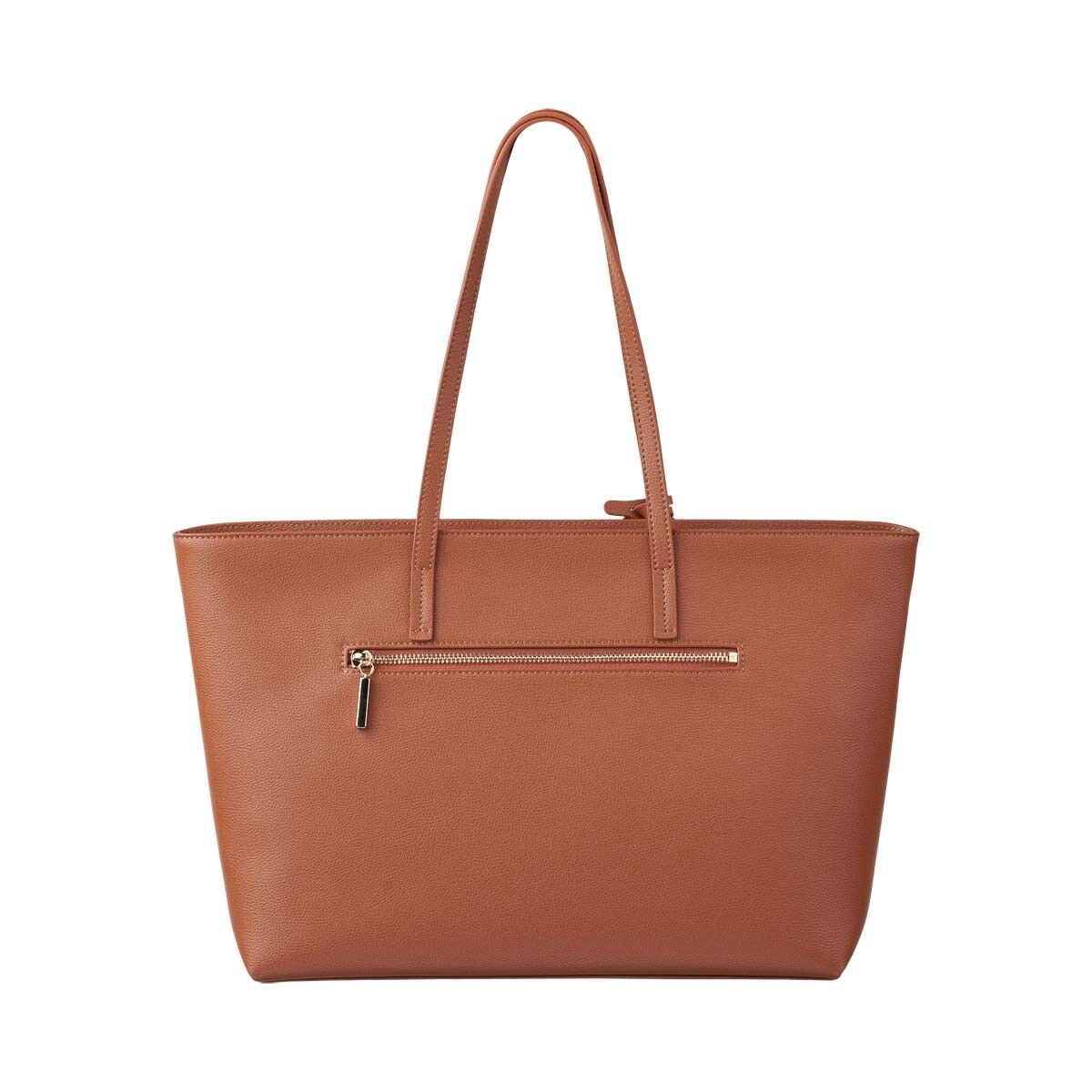Audrey Shopper Bag Lær brun
