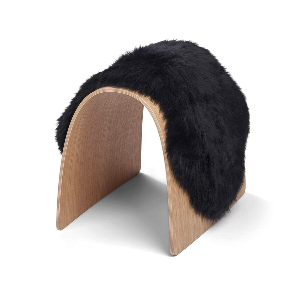 Sheep Stool cover | Langhåret | New Zealand Svart