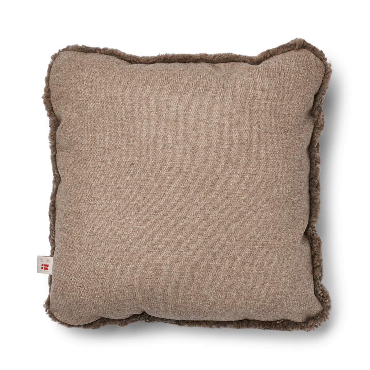 Pute i kort ull av saueskinn Beige/Taupe