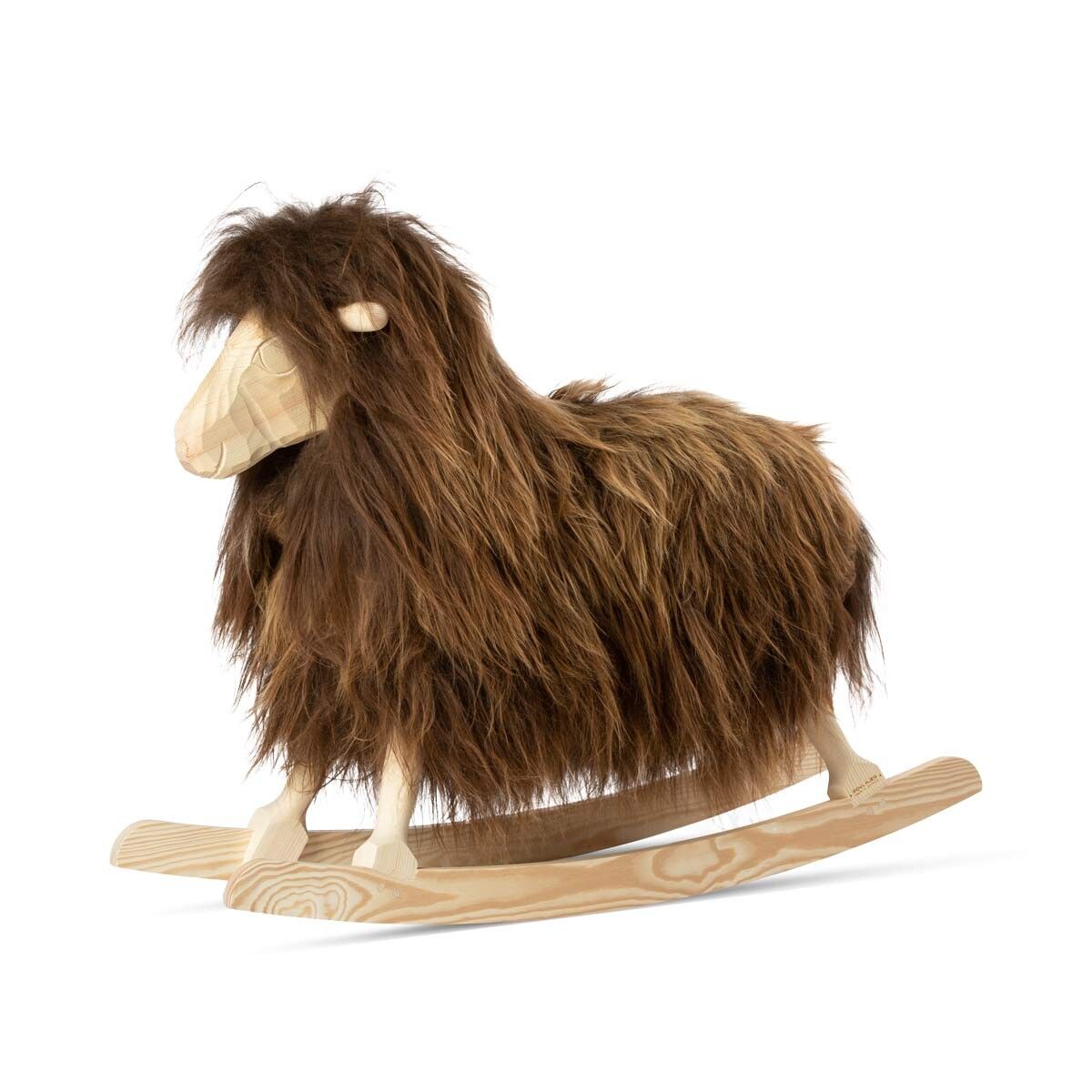 Gyngesau | Langhåret | L85xB25xH60 cm Naturbrun