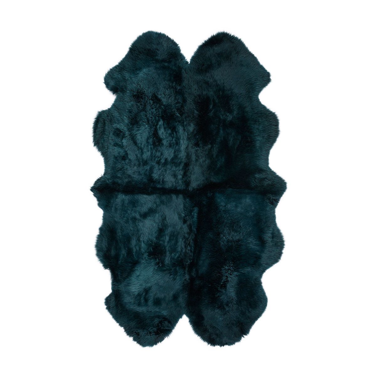Saueskinnteppe | Langhåret | New Zealand | 180x110 cm Blågrønn