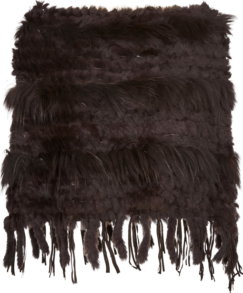 Kamilla poncho Mørk Brun