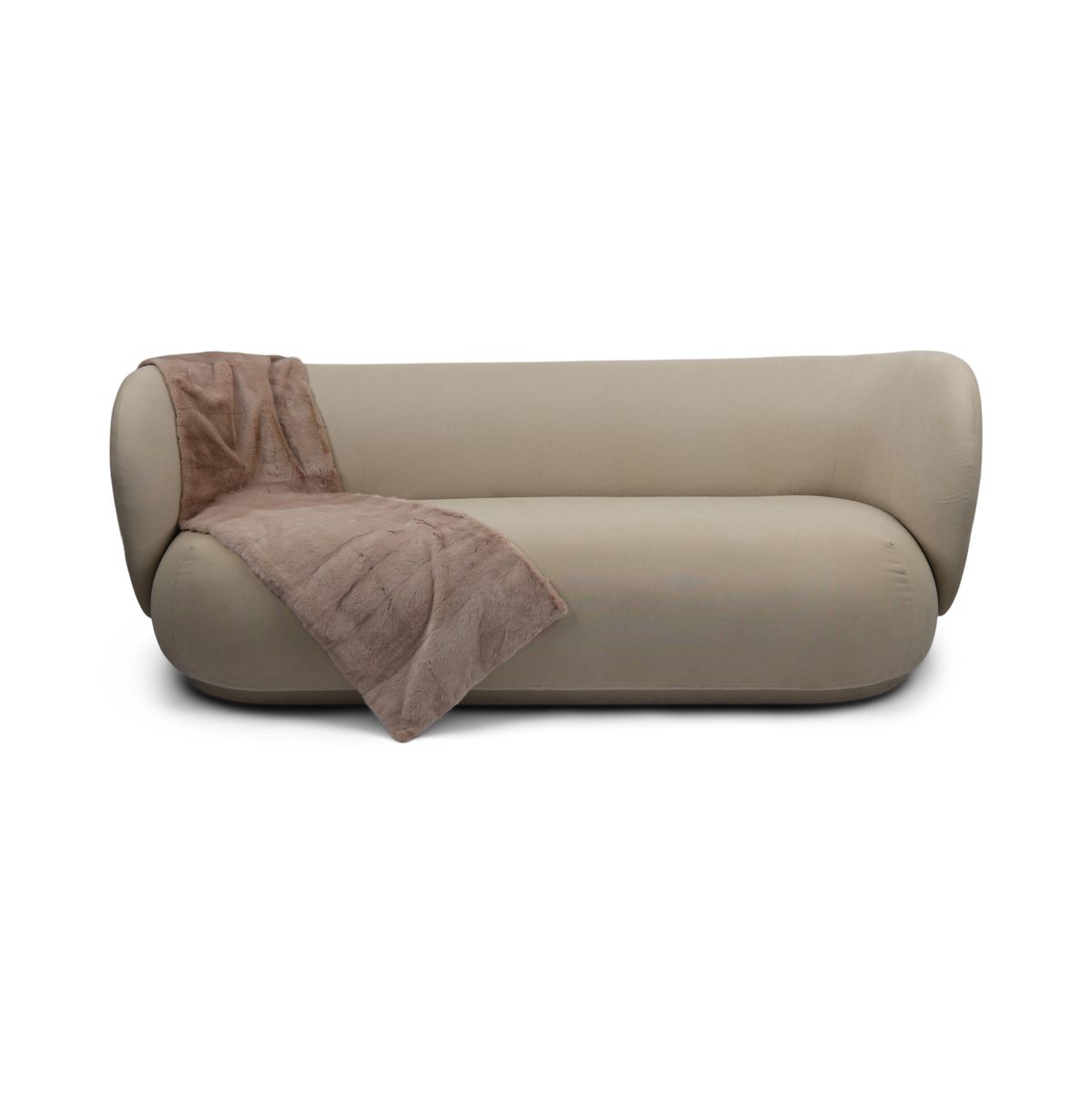 Minkpledd | Kasmirbakside | Rosa | 150x48 cm