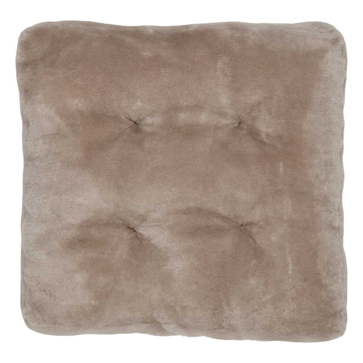 Setepute m/fyll | Mokkasin | New Zealand | 45x45 cm Sølvgrå