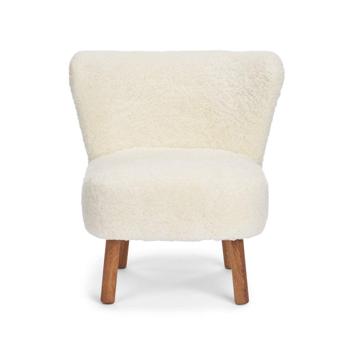 Emily Lounge Chair | Korthåret Hvit