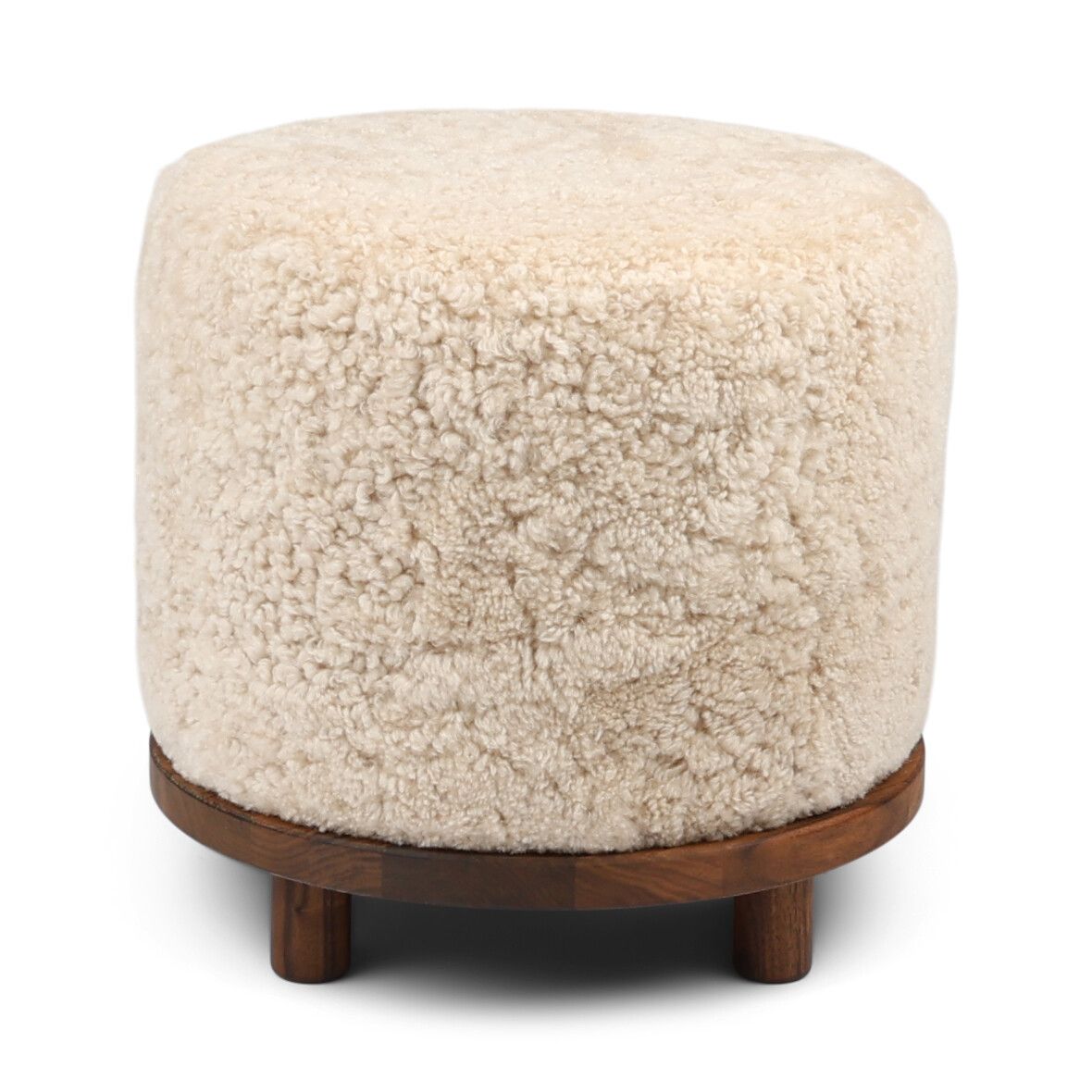 Simon pouf | Korthåret | D46xH42 cm