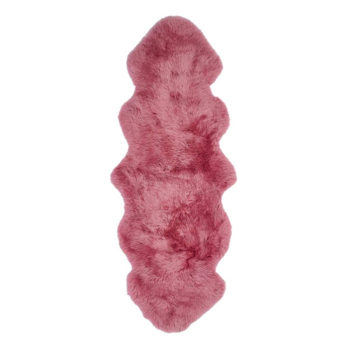 Saueskinn | Langhåret | New Zealand | 180x60 cm Malaga Pink