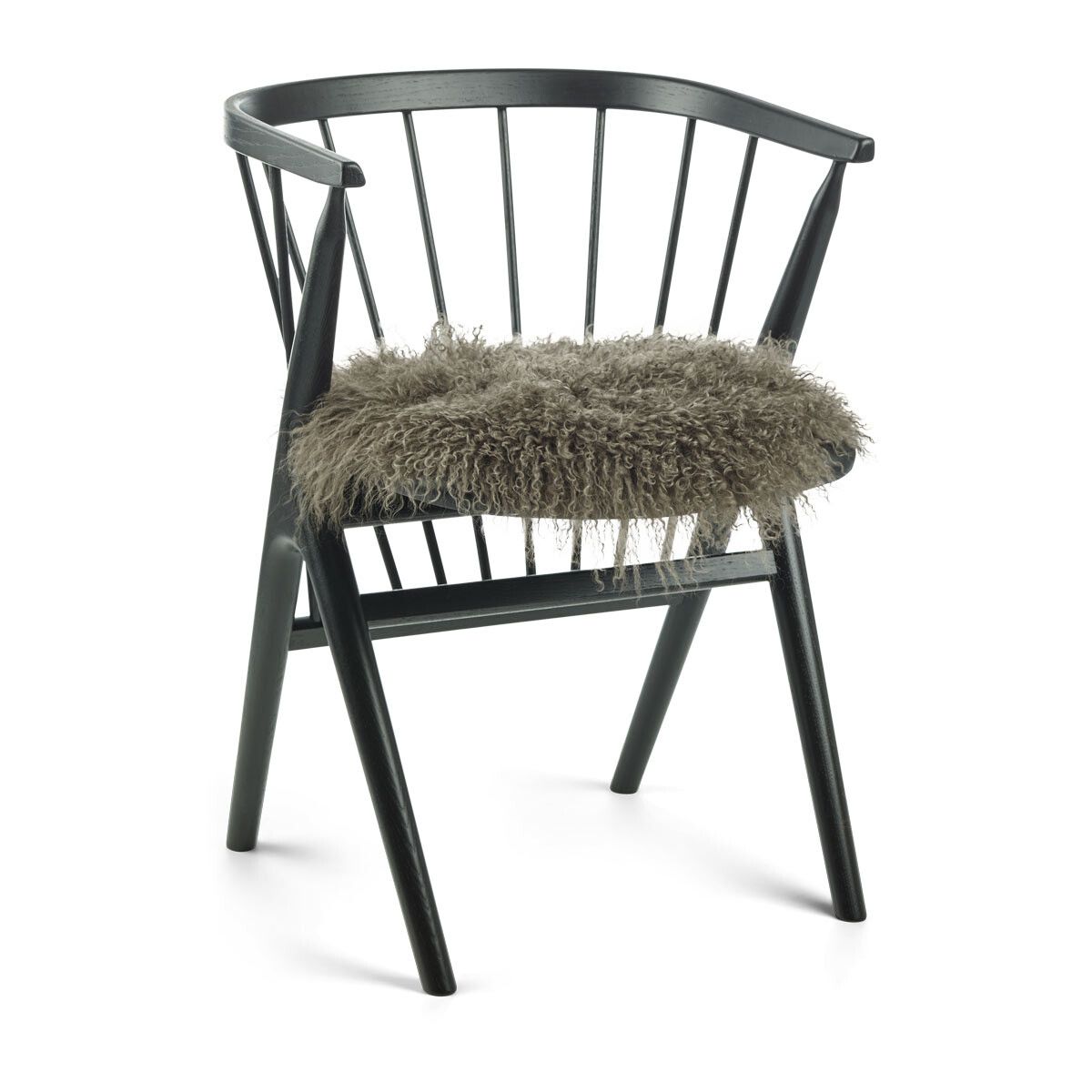 Setepute | Krøllet | Tibet | Ø38 cm Lysebrun