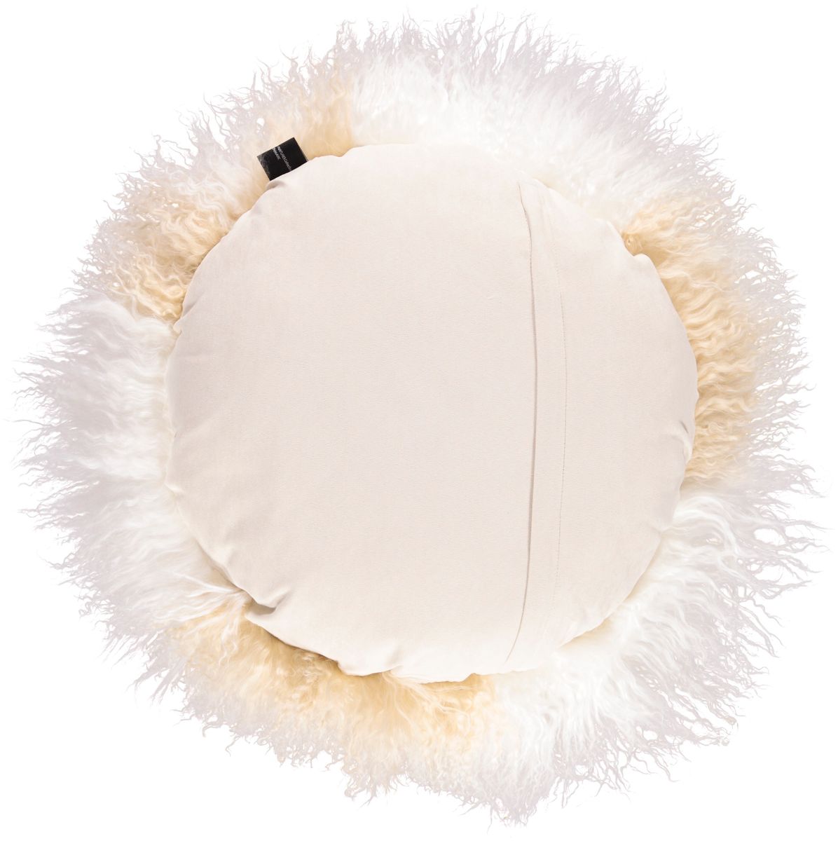 Saueskinnpute | Krøllet | Tibet | Ø45 cm, Ø62 cm & Ø38 cm Gyllenhvit / Hvit