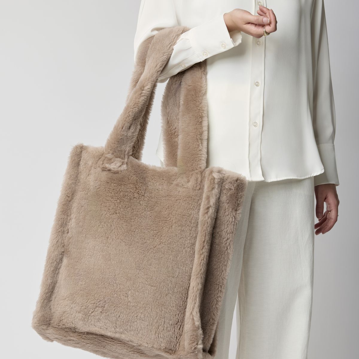 Maxi Glory shopper Brunt Lær