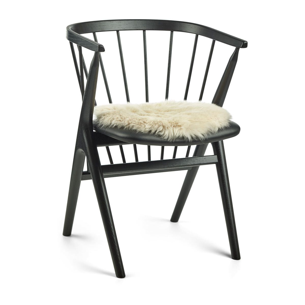 Seteovertrekk i langt saueskinn av ull Lin