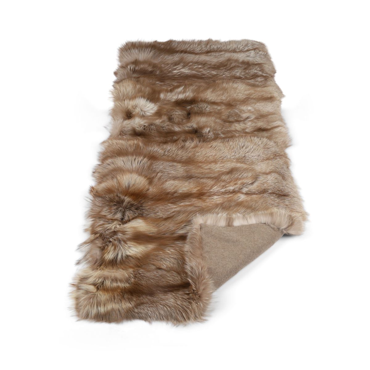 Premium revskinnspledd | Kasjmirbakside | Pastel | 160x70 cm