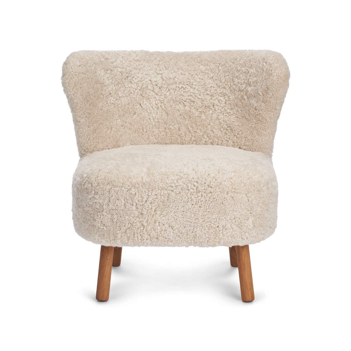 Emil Lounge Chair | Kort ull Perle