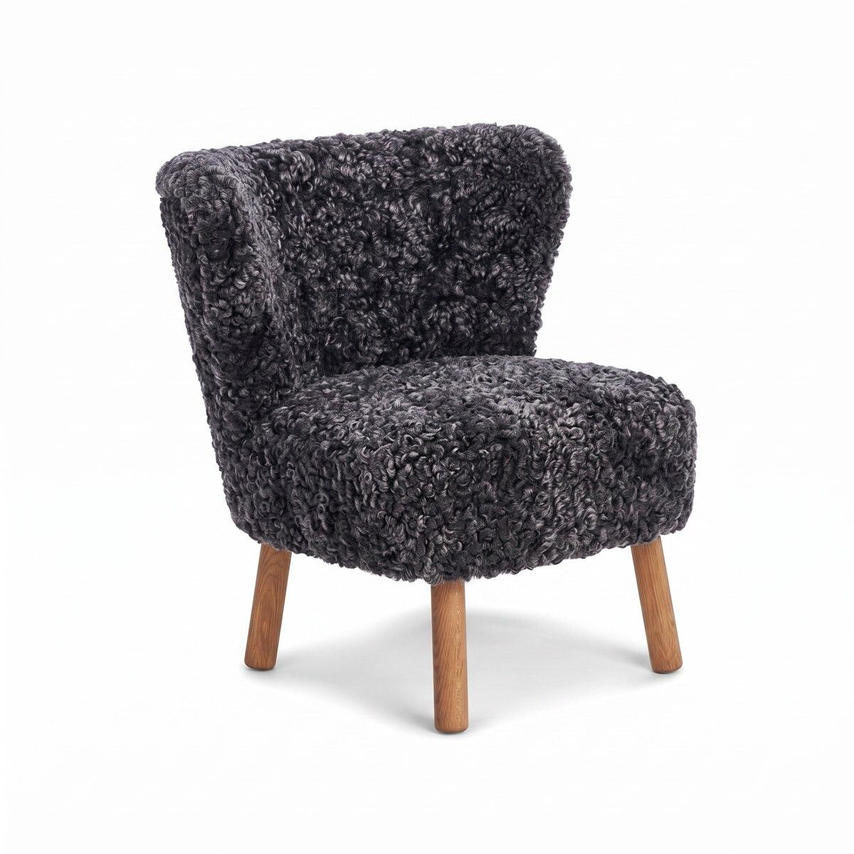 Emily Lounge Chair | Korthåret Koksgrå