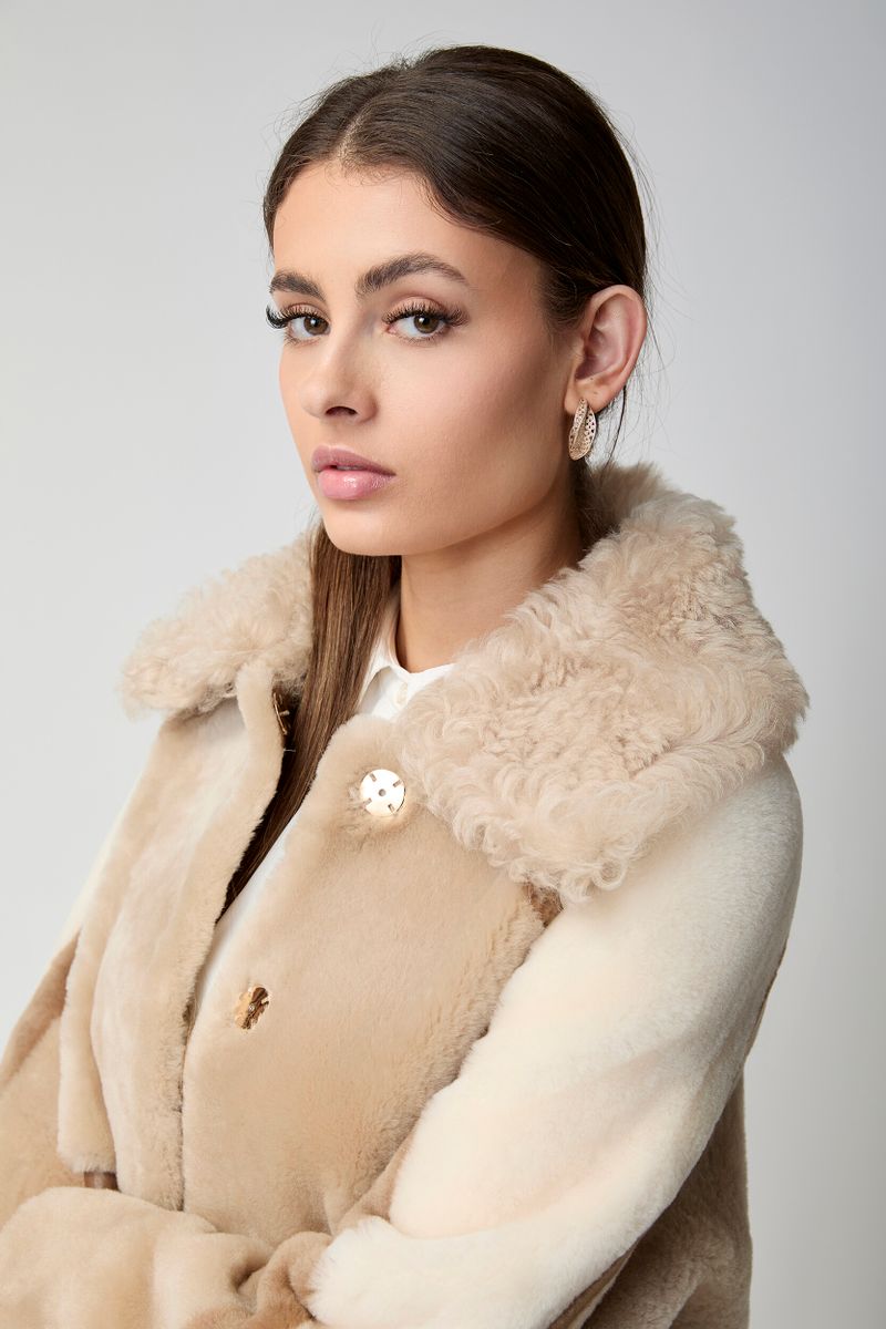 Anika-jakke Beige/Brun
