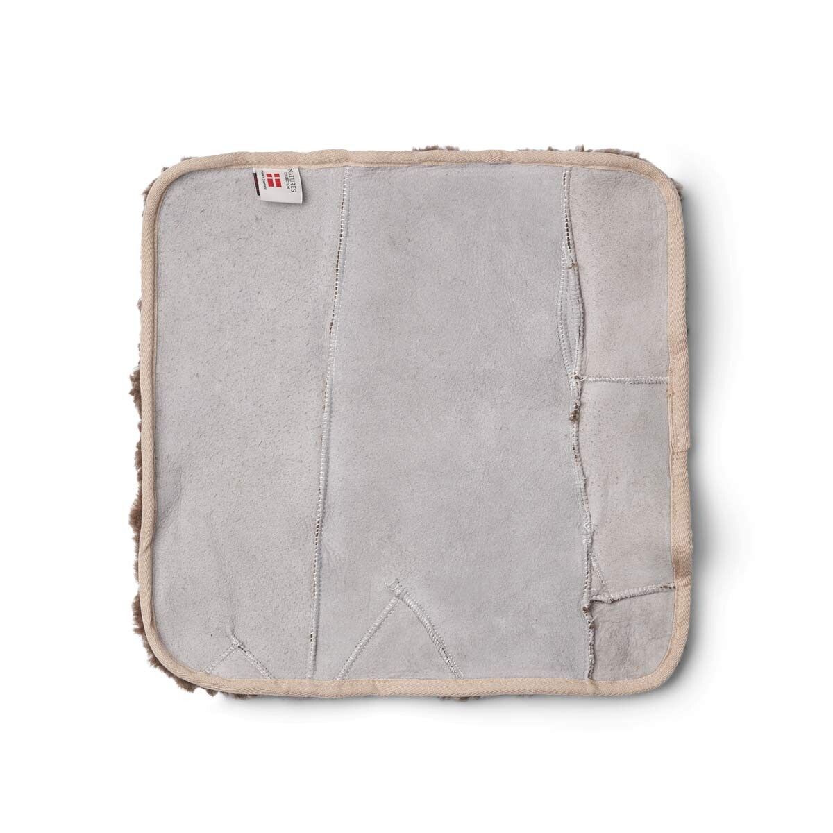 Kort setetrekk i saueskinn av ull Zero Waste Taupe