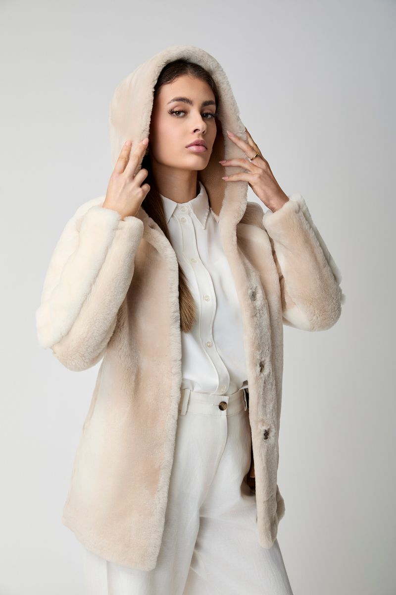 Leah-jakke Beige/Brun