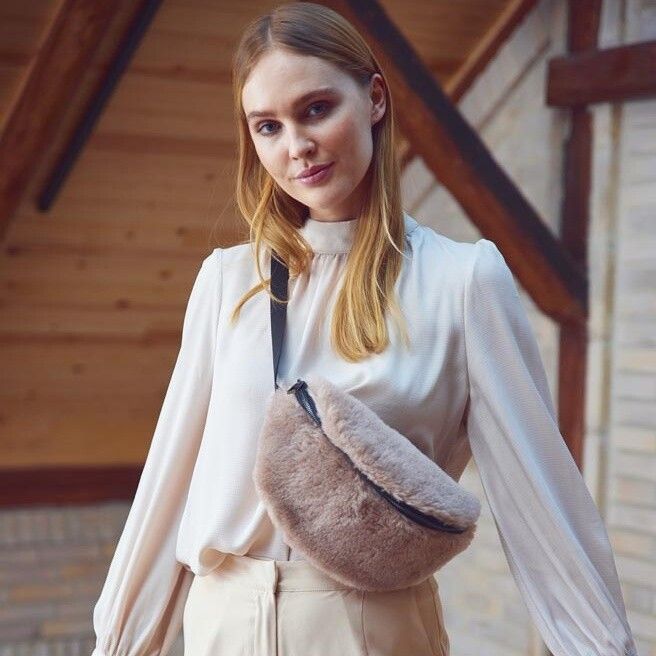 Saki belteveske Beige