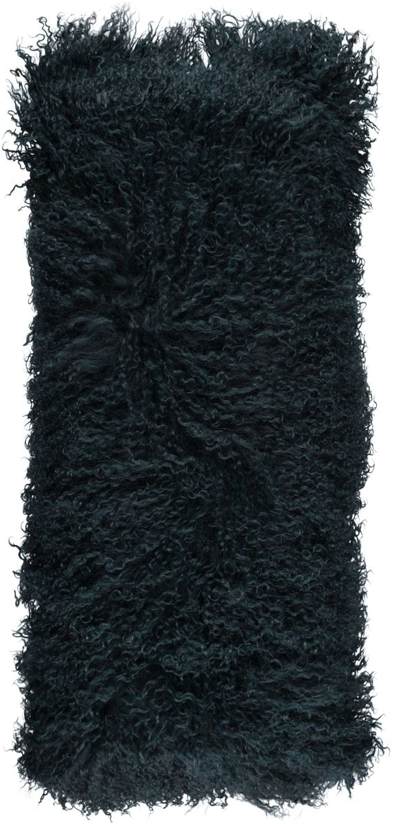 Saueskinnspute | Krøllet | Tibet | 28x56 cm Blågrønn