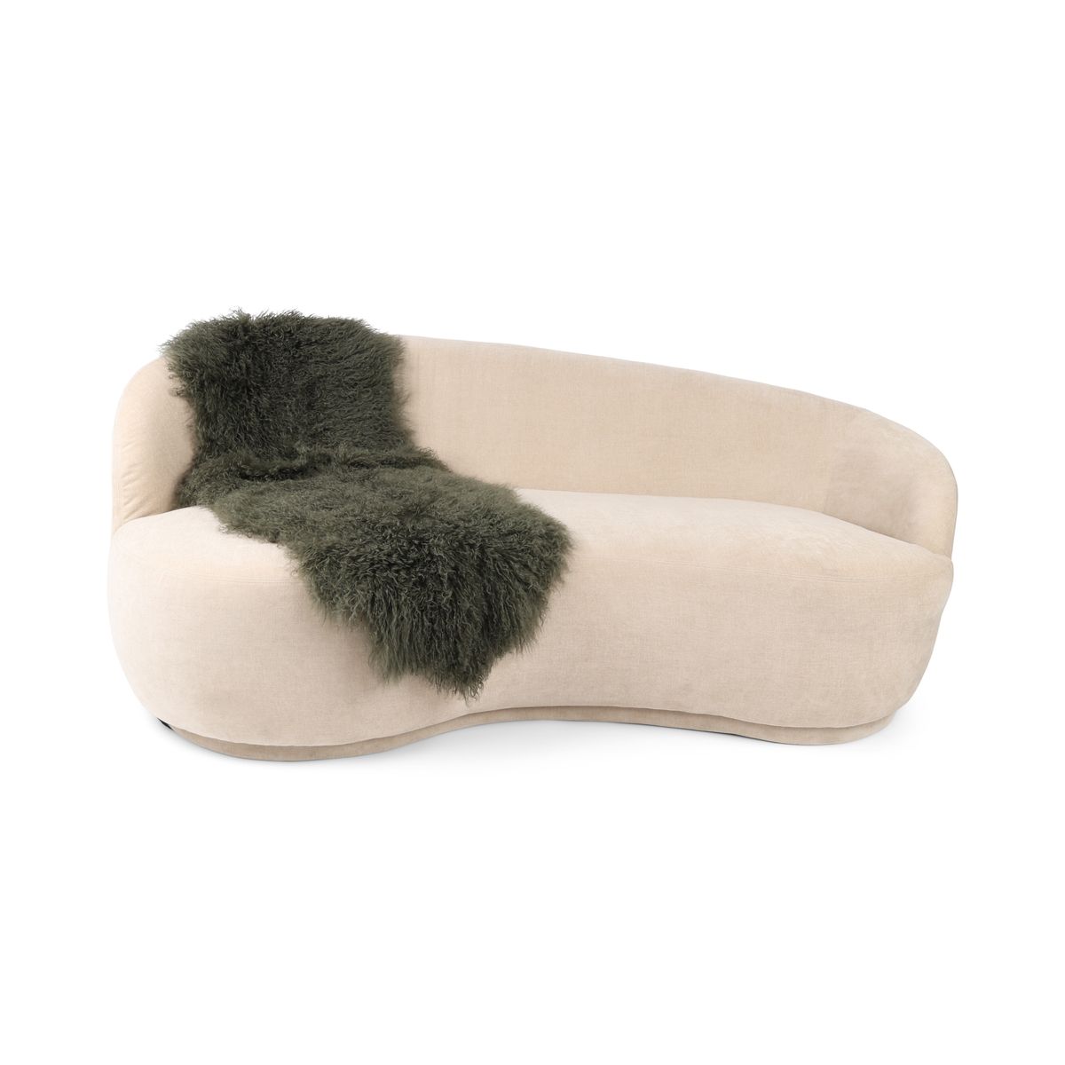 Dobbelt saueskinn | Tibet | 150x55 cm Hekk Grønn