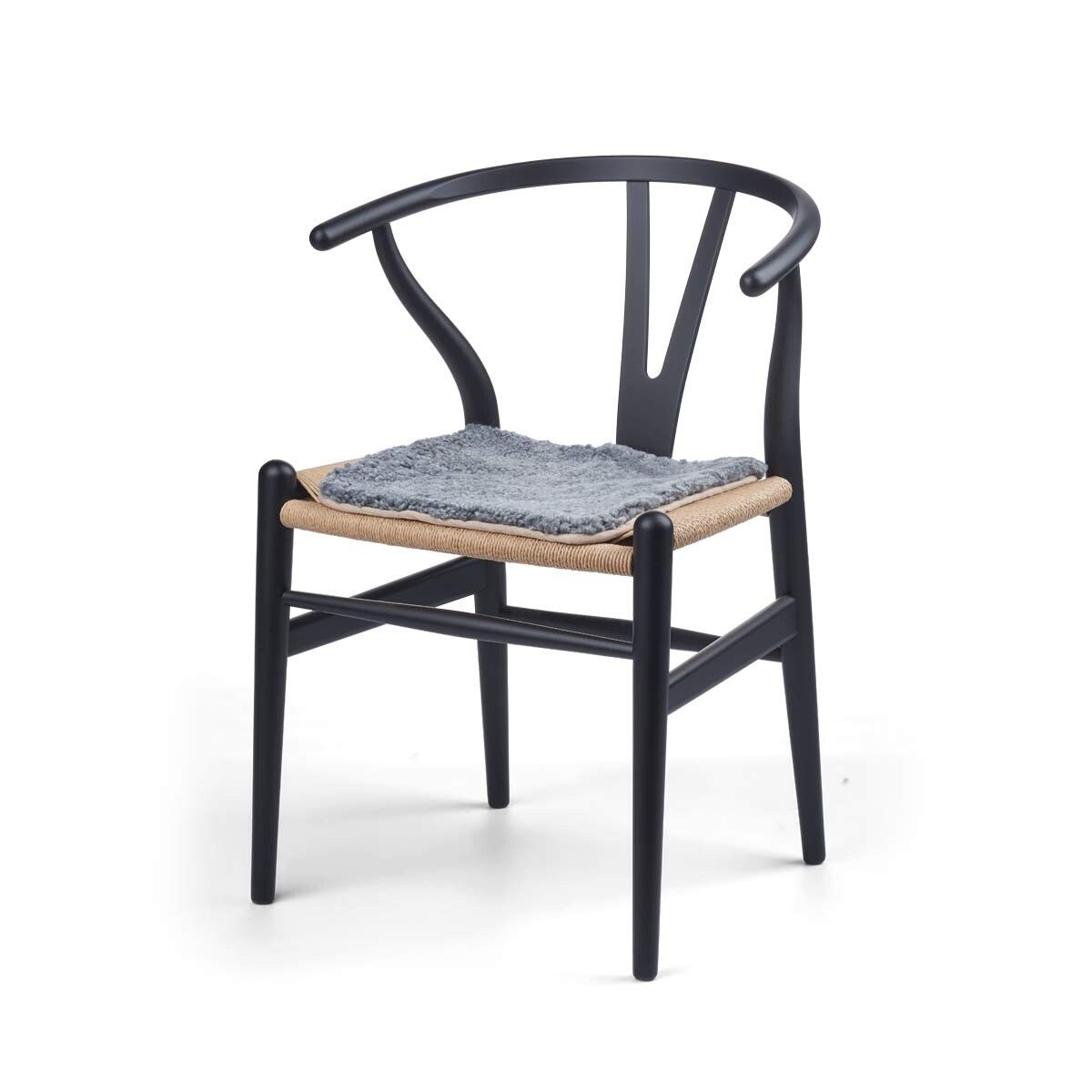 Zero Waste setepute | Korthåret | New Zealand | 35x35 cm Lys Grå