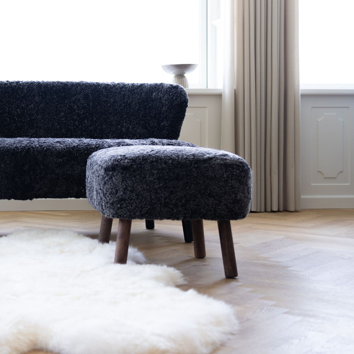 Emily fotskammel Koksgrå