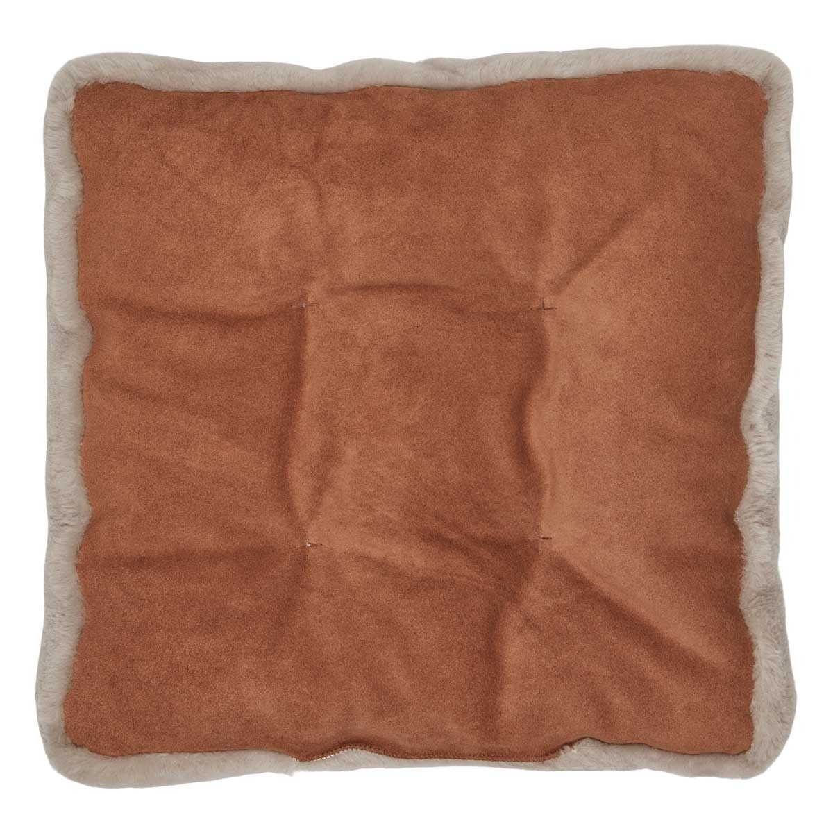 Setepute m/fyll | Mokkasin | New Zealand | 45x45 cm Sølvgrå