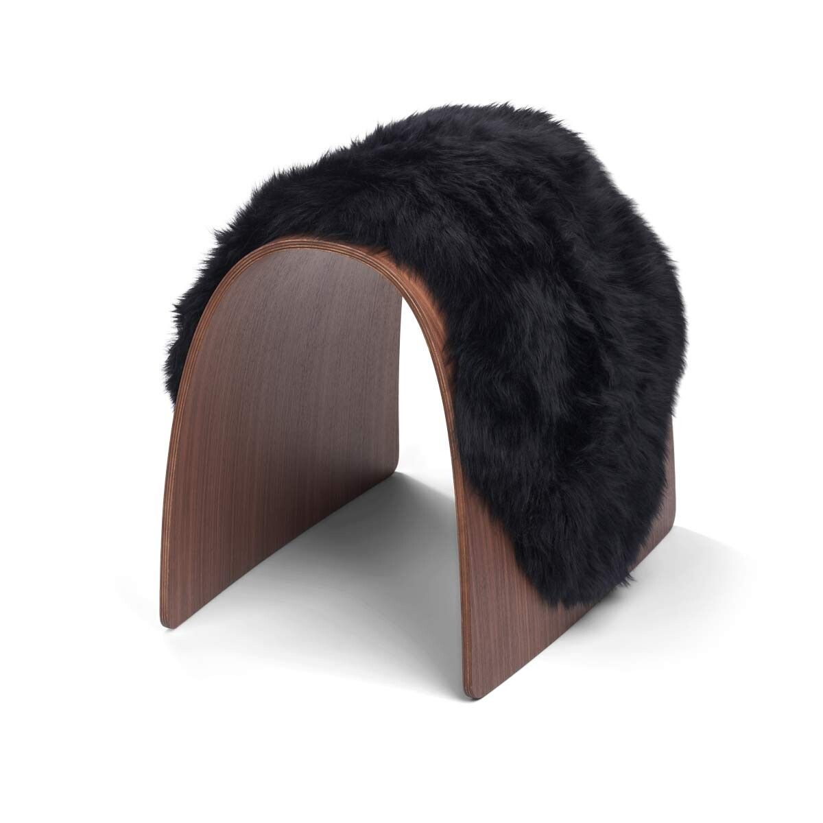 Sheep Stool cover | Langhåret | New Zealand Svart