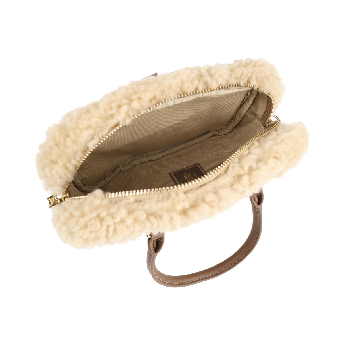 Chloe Bowlingveske | Saueskinn Beige